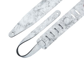 Levy's Leathers 2.5" Garment Leather Guitar Strap Distressed Design; White (MG317BOG-WHT)