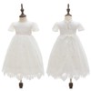 Meiqiduo - Vestido de encaje para bebé y niña, vestido