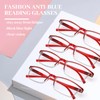 LUFF 4Pcs Anti-Blue-ray Reading Glasses Portable Ultra-Light Readers(0.00X)