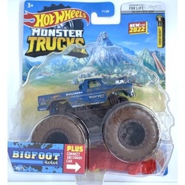 Hot Wheels - Monster Trucks 2022 - Bigfoot [Blue] 39/75 - Connect and Crash Car