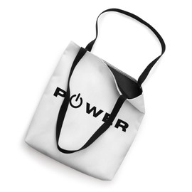 Creative Typography Minimalist Design "Power" Tote Bag