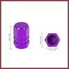 HEROFFIX 10pcs Purple Tire Stem Valve Caps Wheel Valve Covers