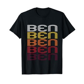 Ben Retro Wordmark Pattern - Vintage Style T-shirt