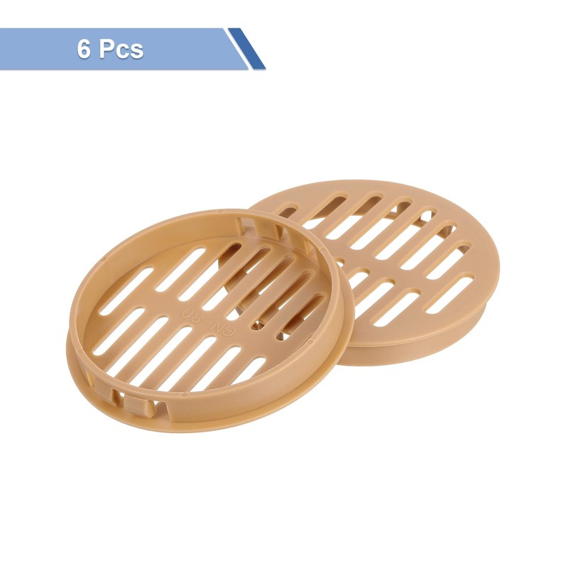 QUARKZMAN Round Soffit Ventilation 3 Inches, Pack of 6 Orange