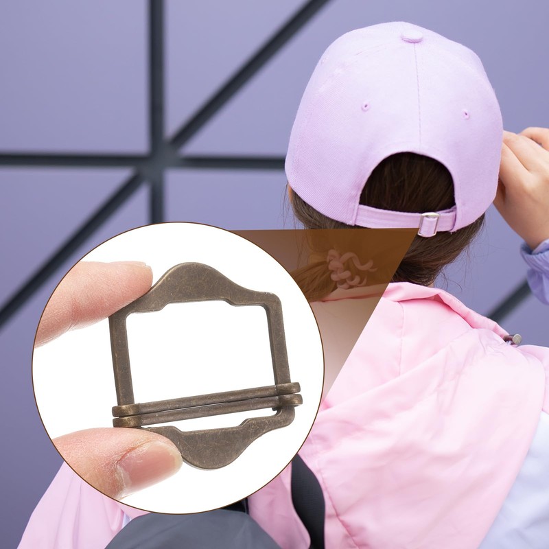 sourcing map 10Pcs Adjustable Slide Buckle, 1-3/8"(35mm) Metal Strap Buckle