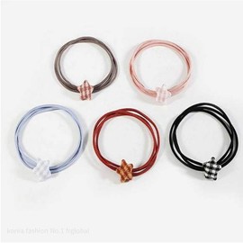 Star Color Three-Strand Simple Hair Tie (Sold by the 1P unit) / 스타 컬러 세줄 심플 헤어 머리 끈(1P 단위 판매)