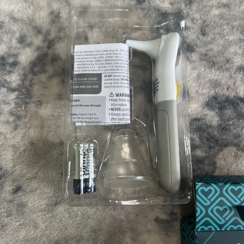 Safety 1st Ear Otoscope, Grey, Soft Led Light, Protective Cap