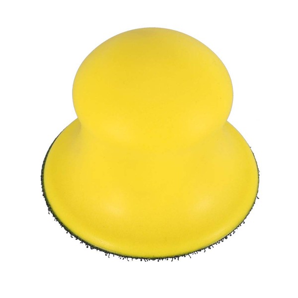 Sanding Pad Block, 2/3/4/5 Inch Yellow Flocking Sandpaper Hand Grinder