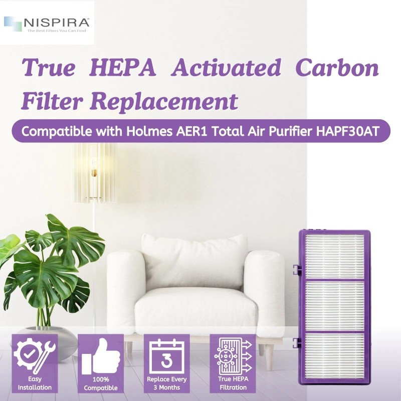 nispira HEPA Filter Performance Plus For Holmes AER1 Air Purifier
