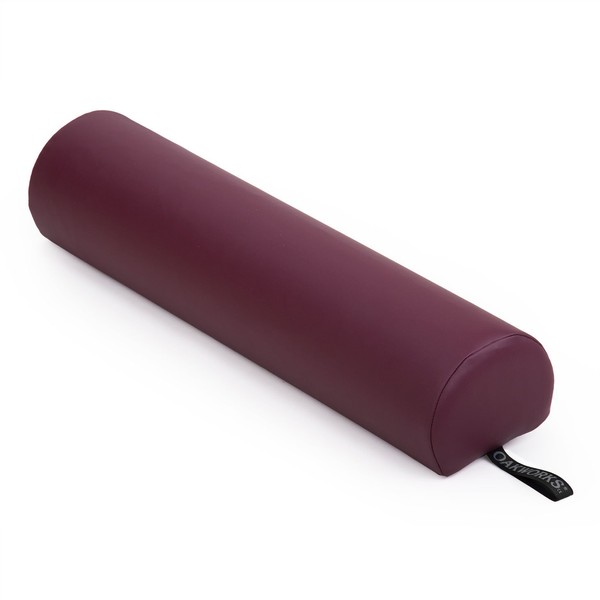 Oakworks Three Quarter Round Knee Roll Medium Professional Quality from USA - Massage and Therapy Accessories (Ruby Red)