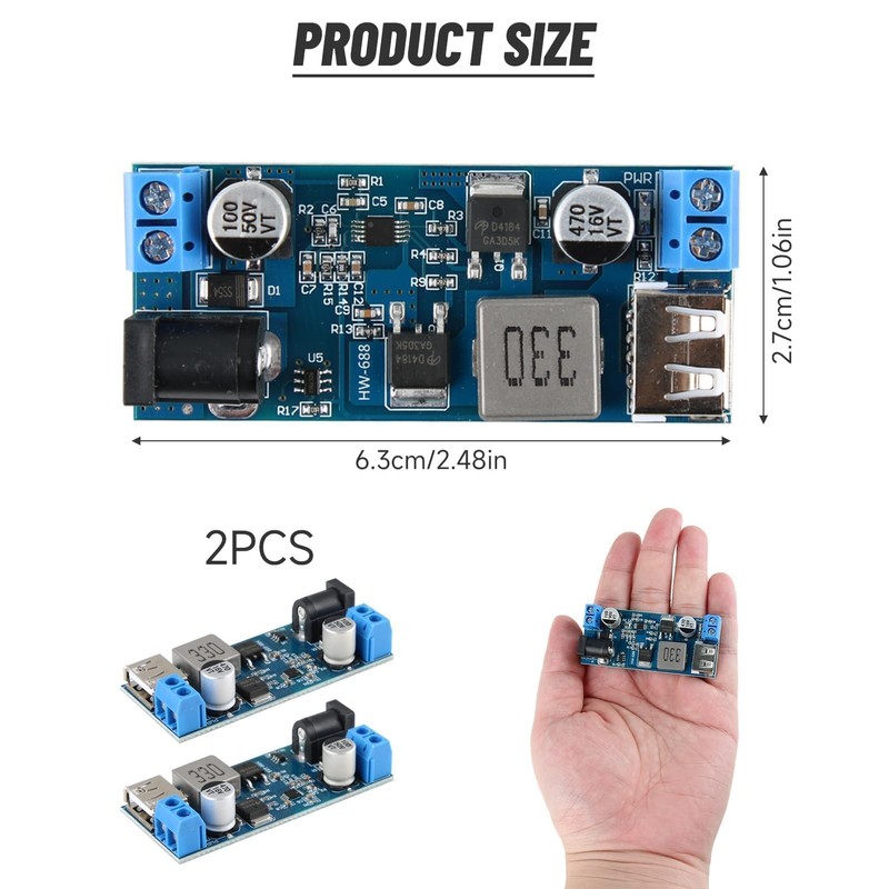 24V / 12V to 5V 5A Power Buck Converter DC-DC