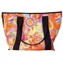AMIKA SIGNATURE TOTE BAG BEACH TRAVEL XLARGE BRIGHT PAISLEY FLOWERS ~ NEW/SEALED
