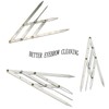Eterspr Eyebrow Ruler, Silver Cut, Stainless Steel Eyebrow Measuring Ruler,