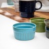 Reactive Glaze Ramekins Set Of 4 Colourful Mix Ribbed 200ml