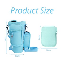 WUFGWBD 2-Piece Water Bottle Cover, Insulated Water Bottle Cover, Cross-Body Water Bottle Cover With Adjustable Shoulder Strap, Multi-Pocket Cup Bag, Ice Cup Cover, Suitable For Hiking And Hiking