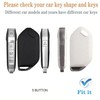 WKEDQAF Car ABS Plastic Key Fob Cover Silicone Button Key