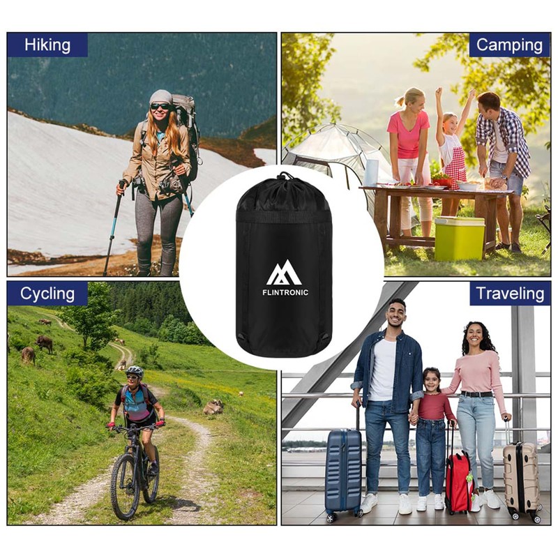 Flintronic Compression Stuff Sack for Sleeping Bag, Lightweight Waterproof Compact