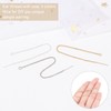 UNICRAFTALE about 12pcs 3 Colors 100mm Long Ear Threads Brass