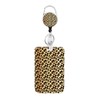 Leopard Print ID Badge Holder with Clip Badge Reels Retractable