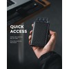 VULKIT Card Holder Pop Up Wallet RFID Blocking Slim Leather