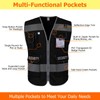 TCCFCCT Security Vest for Security Guard 9 Pockets High Visibility