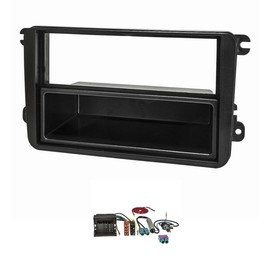 Tomzz Audio 2457 – 050 Radio Face Plate Set for VW Golf 5 + 6, Touran, Passat, Caddy, EOS, SKODA OCTAVIA Quadlock Double Fakra Phantom Power Supply