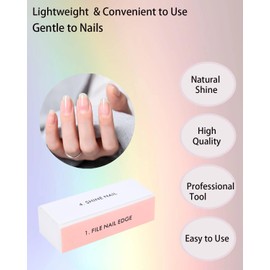 4 Way Nail Buffer Block,6 PCS Nail Polisher Sponge Emery Board 4-Sided Grit Professional Nail Files for Shaping Smoothing and Polishing Nails