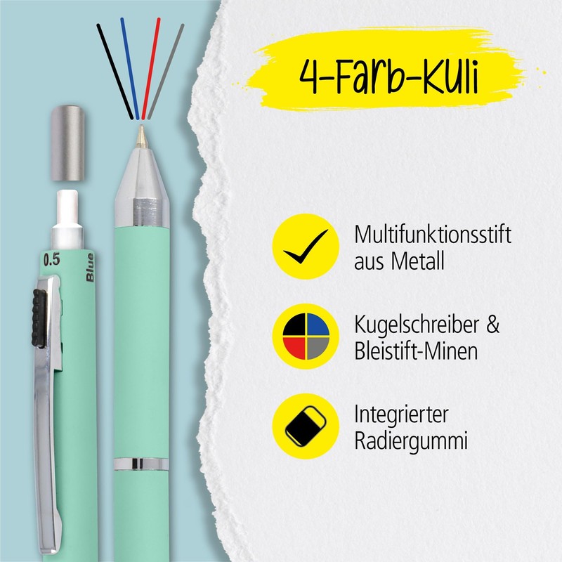 Unlinen Multipen 4-in-1 | Ballpoint Pen & Pencil | Multifunctional