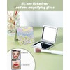 UYRVAPE Vergrößerungs-Kompaktspiegel faltbar bunter Malerei-Kosmetikspiegel tragbarer Kleiner Kunststoff-Taschen-Make-up-Spiegel doppelseitig 2-fache