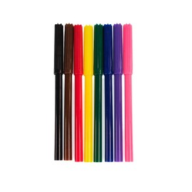 The Home Fusion Company 8 x Felt Tip Art Craft Children's Kids Fibre Pens Assorted Colours Pack Crafts