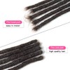 Human Hair Dreadlock Extensions 20 Strands Handmade Crochet Real Hair