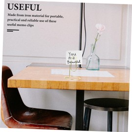 FUNOMOCYA Cute Photo Holder Clips Metal Card Holder Picks for Wedding Centerpieces