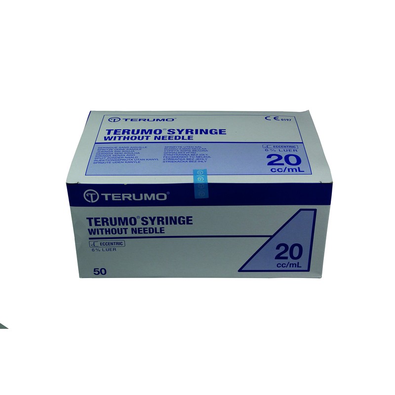 Terumo 8SS20ES1 Disposable Syringe, 20 mL (Pack of 50)