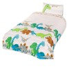 Dinosaurs Single Duvet Cover and Pillowcase Set - Natural