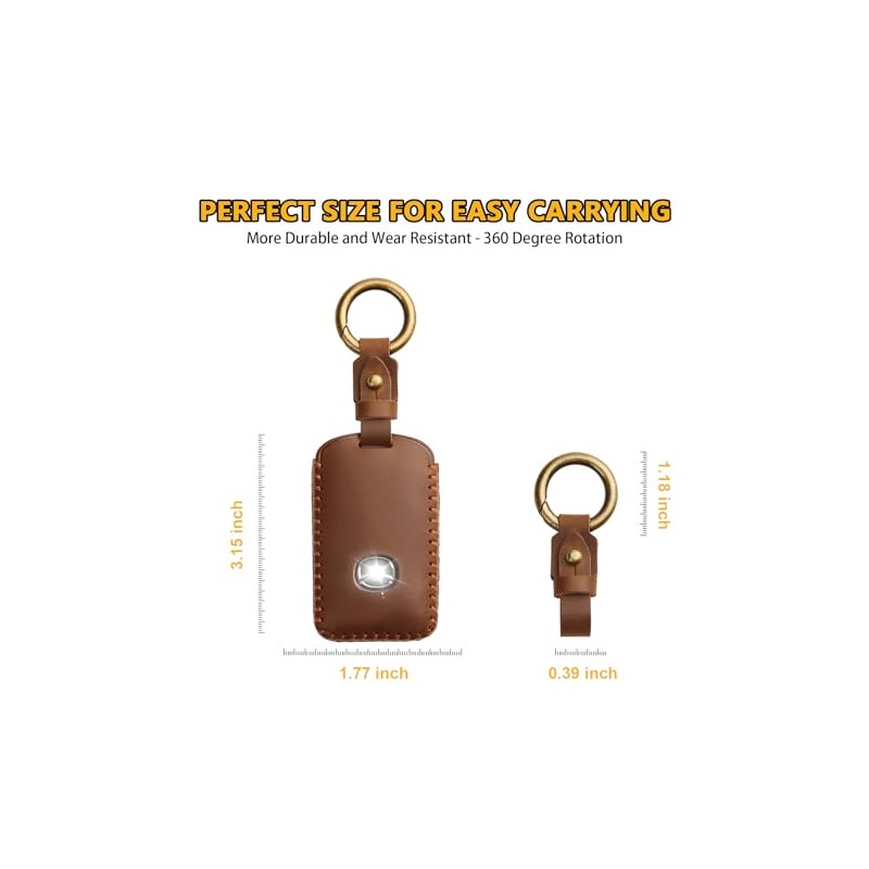 FT FUNTOR for Mazda Key Fob Cover,Leather Key Cover with
