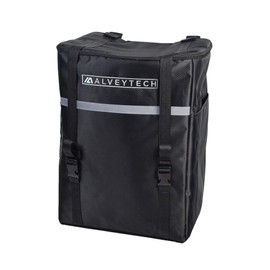 AlveyTech Extra Large Insulated Seat Back Bag Backpack - For Mobility Scooters, Power Chairs, Wheelchairs, &Transport Chair, PEVA lined Travel Basket Accessories, Black Ripstop Nylon Organizer Bags