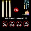 Flameless Taper Candle with Remote Control, 3pack Plastic LED Candles,