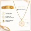 CTEEGN 14K Gold Plated Dainty Cross Necklace for Women White