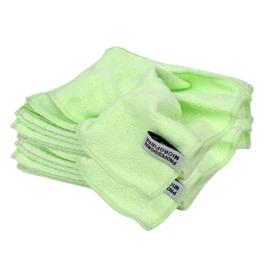 Tek Automotive Pack of 10 Green Microfibre Cloths 40x40cm - Lint Free, Cleaning Cloths for Cars, Home, Dish Cloths, Car Detailing, Car Cleaning Supplies, Microfiber Cloth Multipack