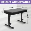 Liquid Stands Foldable Dual Adjustable Piano Bench–Black Padded Seat for