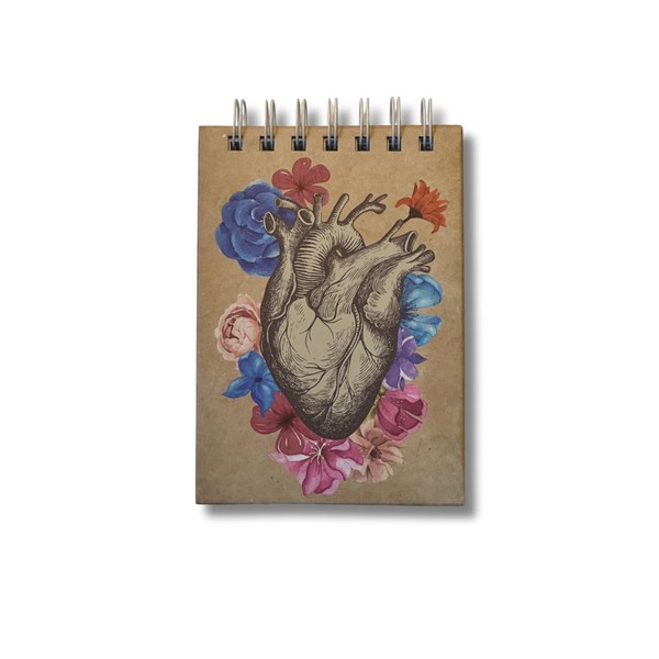 Notebook A6 (4.13 x 5.83 in) Lined, Twin-Wire Spiral, Hardcover