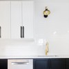 Coinkoly 10 Pack 5"(128mm) Black and Gold Cabinet Pulls Knurled