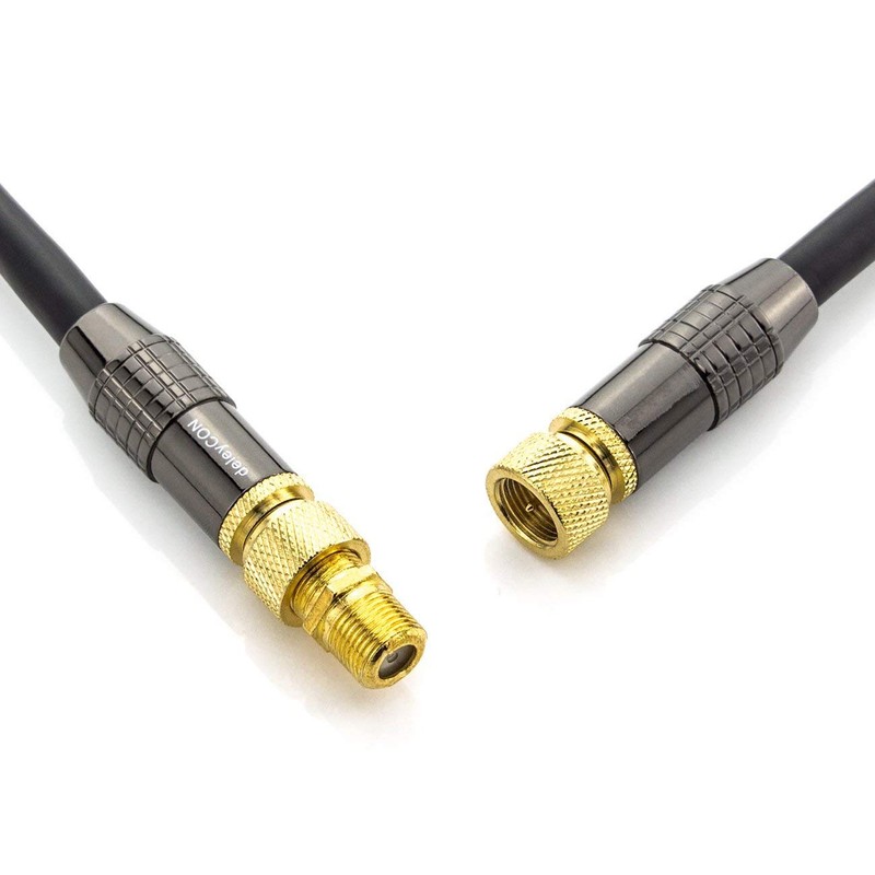deleyCON F-Connector Set with 5 x Connectors and 10 x