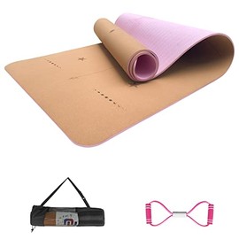 Numat - Tapete de corcho para yoga, 6 mm de grosor, 72 x 24 pulgadas, resistente al sudor, antideslizante, respetuoso con el medio ambiente, ligera es
