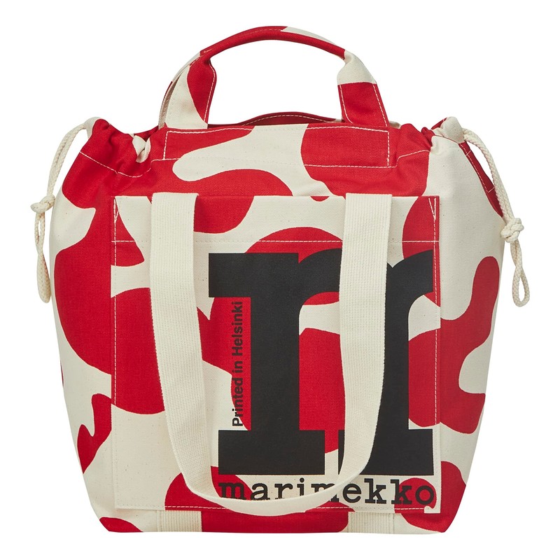 Marimekko 091974 830 Mono City Tote Bag, Red, White