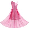 IDOPIP Sequin Pageant Dresses for Girls Kids One Shoulder Formal