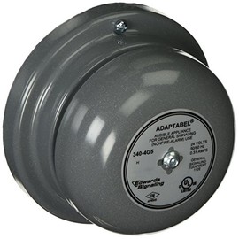 Edwards-Signaling-340-4G5 Bell, 24VAC, 0.250A, Gray