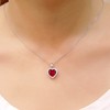 Navachi 925 Sterling Silver 18k White Gold Plated 3.7ct Heart
