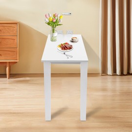 QUSKLISU Folding Dining Table, Wall Mounted Folding Table Learning Home Hanging Table Fold Down Desk for Small Saving Spaces Floating Desk for Kitchen & Dining, Work Bench Lounges (White)