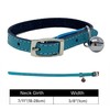 Cat Collar Real Leather with Safety Elastic, Bell, Available (Blue)